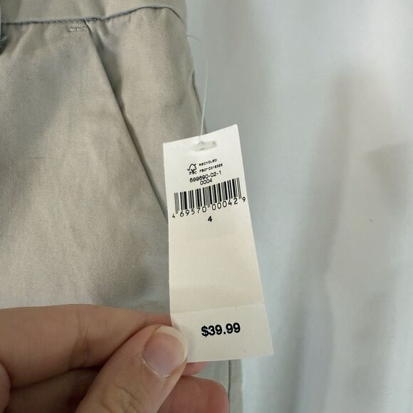 New Gap Aubrey Shorts Women's 4 Khaki Slit Pocket 5" Inseam 100% Cotton - Picture 2 of 7